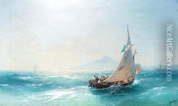 The Bay Of Naples 4 Oil Painting - Ivan Konstantinovich Aivazovsky