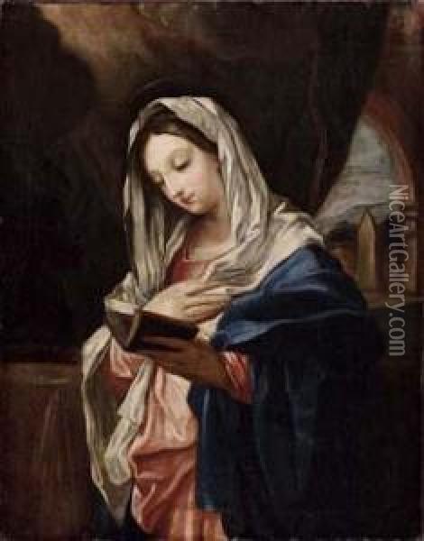 La Vergine In Lettura Oil Painting - Natale Schiavoni