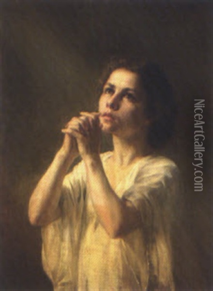 La Preghiera Oil Painting - Charles Joshua Chaplin