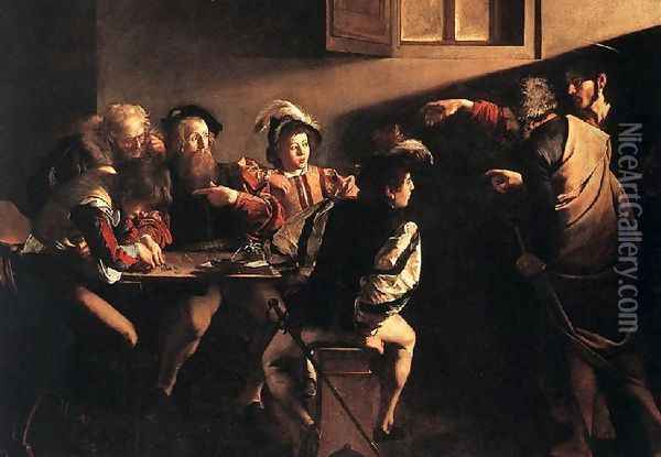 The Calling of Saint Matthew Oil Painting - Caravaggio