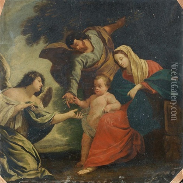 The Rest On The Flight Into Egypt Oil Painting - Simon Vouet