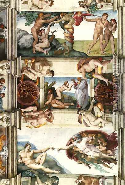 Scenes from Genesis Oil Painting - Michelangelo Buonarroti