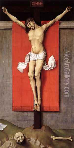 Crucifixion Diptych (right panel) c. 1460 Oil Painting - Rogier van der Weyden