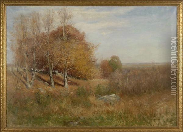 Autumnal Landscape Oil Painting - Joseph H. Greenwood