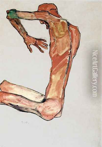 Male Nude 2 Oil Painting - Egon Schiele