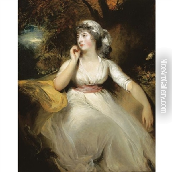 Portrait Of Miss Selina Peckwell, Mrs George Grote (1775-1845) Oil Painting - Thomas Lawrence