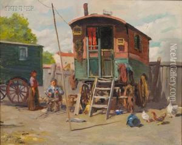 The Caravan Oil Painting - Abbott Fuller Graves