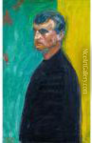 Self-portrait Oil Painting - Edvard Munch