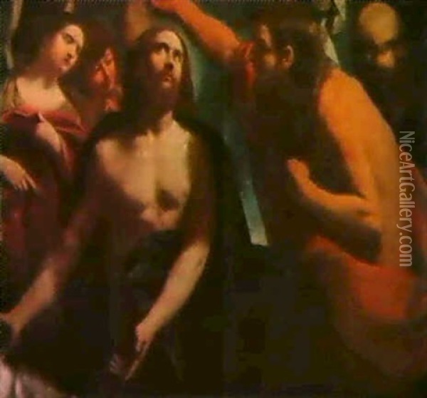 Die Taufe Christi Oil Painting - Giovanni Francesco Romanelli