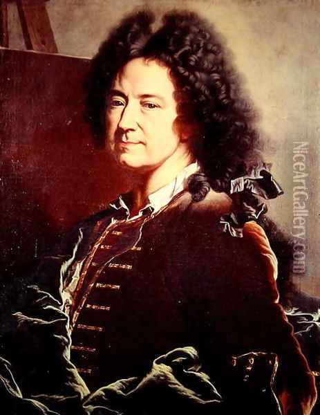 Self Portrait Oil Painting - Hyacinthe Rigaud