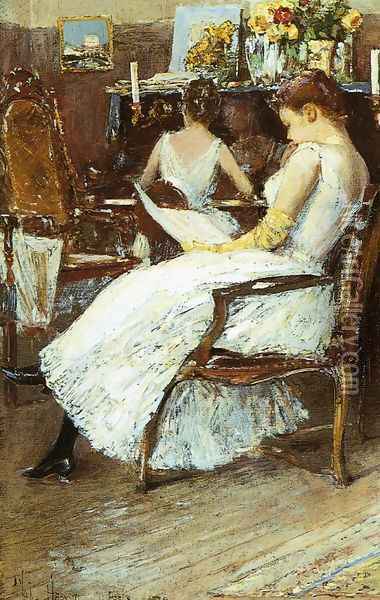 Mrs. Hassam and Her Sister Oil Painting - Frederick Childe Hassam