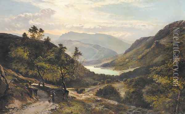 Scottish Highlands Oil Painting - Sidney Richard Percy