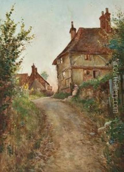 Country Cottages Oil Painting - Clara Knight