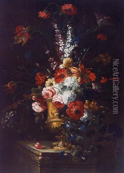 Blumenstillleben Oil Painting - Gasparo Lopez