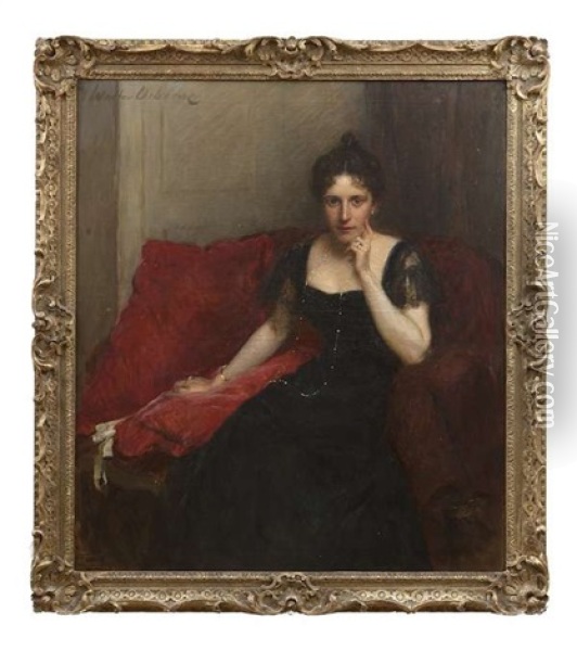 Portrait Of Mrs Meade Oil Painting - Walter Frederick Osborne