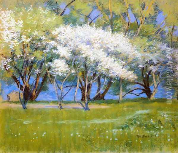 Spring Landscape Oil Painting - Theodore Wendel