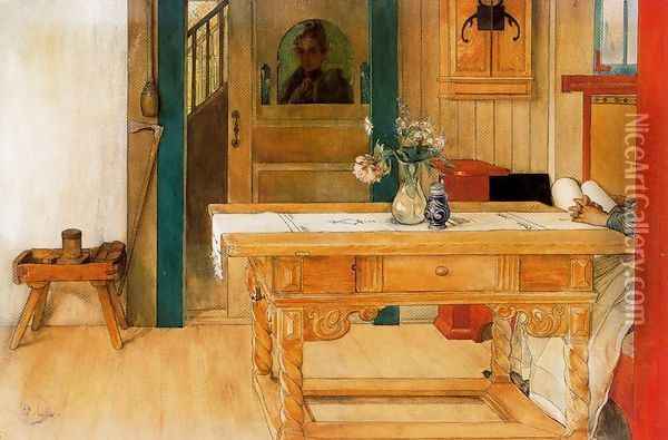 The Sunday Rest Oil Painting - Carl Larsson