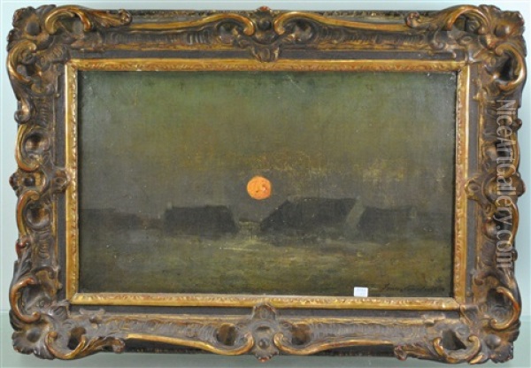 Lever De Lune Oil Painting - Franz Courtens