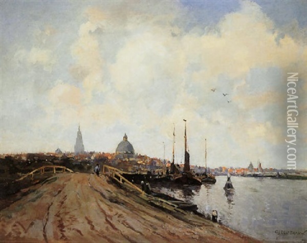 View Of Rotterdam Oil Painting - Gerard Delfgaauw
