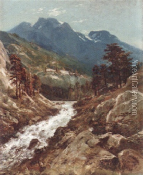 Stream In The Sierras Oil Painting - William Keith