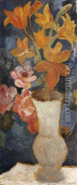 Fleurs Dans Un Vase Oil Painting - Jean-Louis Boussingault