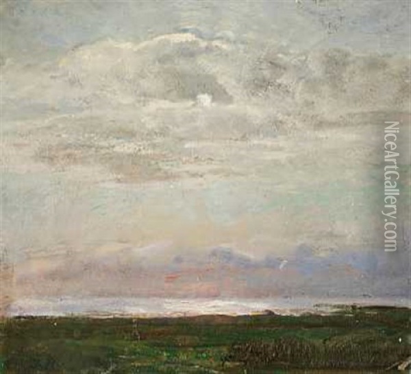Efter Solnedgang Oil Painting - Julius Paulsen