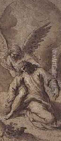 The Agony in the Garden Oil Painting - Palma Vecchio (Jacopo Negretti)