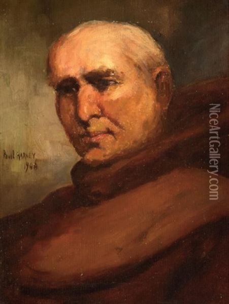 Bust-length Portrait Of A Monk Oil Painting - Paul Harney Jr.