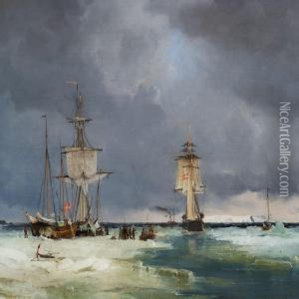 Valkyrien Oil Painting - C. F. Sorensen