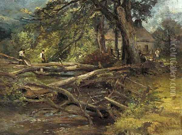 The Old Mill, Dalchongie, Strathearn Oil Painting - John Smart