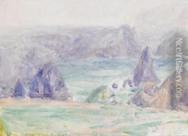 Fog, Belle Ile Oil Painting - John Peter Russell