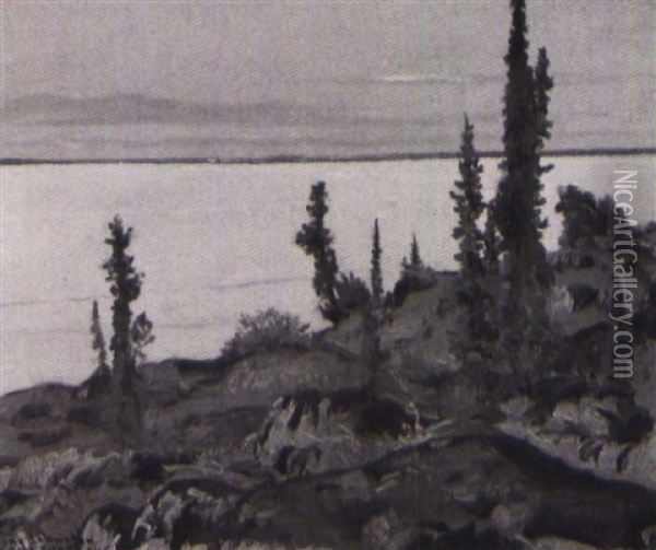 Great Bear Lake, N.w.t. Oil Painting - Francis Hans Johnston