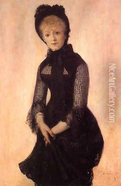 Portrait of Harriet Hubbard Ayer Oil Painting - William Merritt Chase