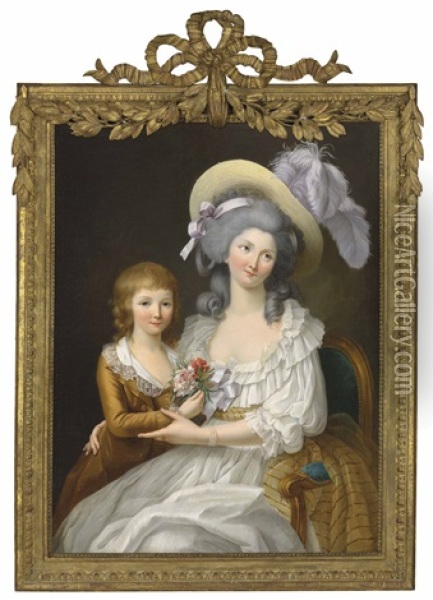 Double Portrait Of Marie-therese Of France (1778-1815), Duchesse D