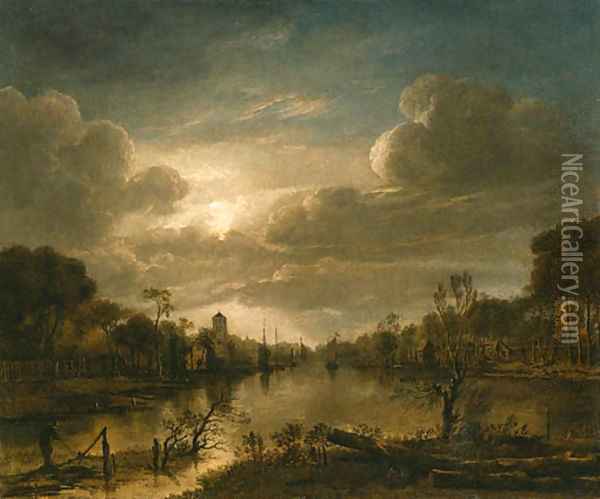 Landscape 2 Oil Painting - Aert van der Neer