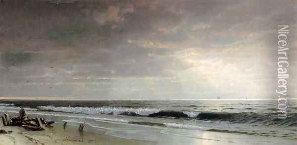 Along the Atlantic Oil Painting - William Trost Richards