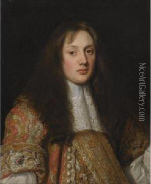 Portrait Of The Hon. Charles Bertie (c. 1635-1711) Oil Painting - John Hayls