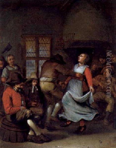 Tanzende Bauern In Der Schenke Oil Painting - Egbert van Heemskerck the Younger