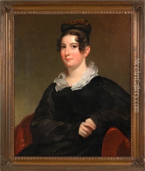 Portrait Of A Young Woman Oil Painting - Jacob Eichholtz