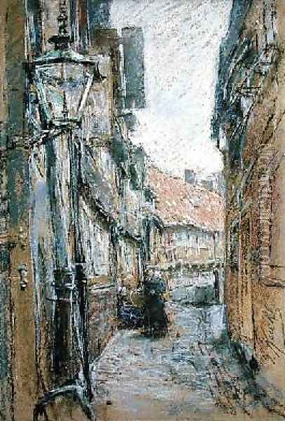 Street at Teilfeld Oil Painting - Gotthardt Kuehl