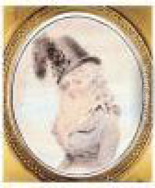 Portrait Of Countess Tyrconnell Oil Painting - John Downman