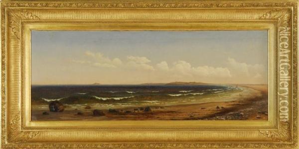 Long Beach Cohasset From Nature Oil Painting - Sylvester Phelps Hodgson