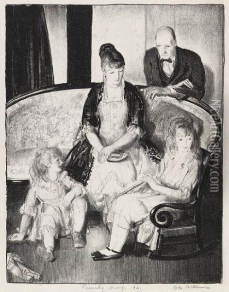 My Family, Second Stone Oil Painting - George Wesley Bellows