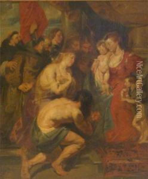 Anbetung Des Christus-kindes Oil Painting - Rudolf Possin