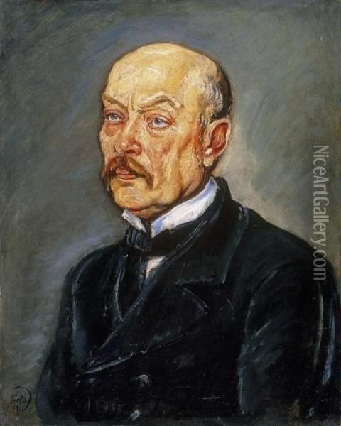 Portrait Of A Man Oil Painting - Bertalan Por