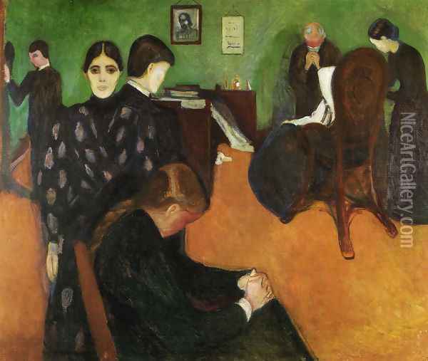 The Mortuary room 1896 Oil Painting - Edvard Munch