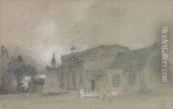 East Bergholt Church From The East Oil Painting - John Constable