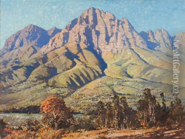 Cape Mountain Landscape Oil Painting - Robert Gwelo Goodman