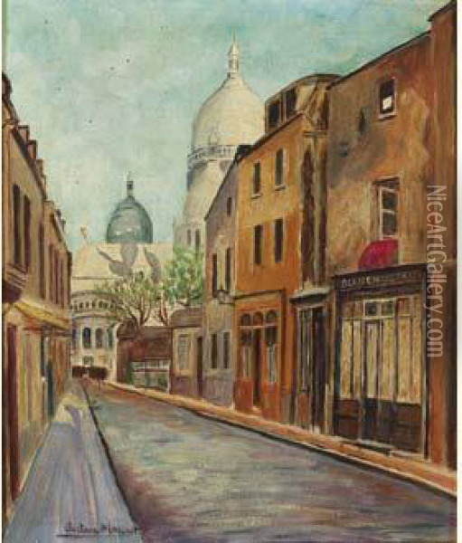 Rue De Montmartre Oil Painting - Gustave Mascart