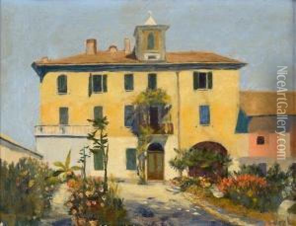 Scorcio Di Villa Italiana Oil Painting - Valentine Synave N. Val